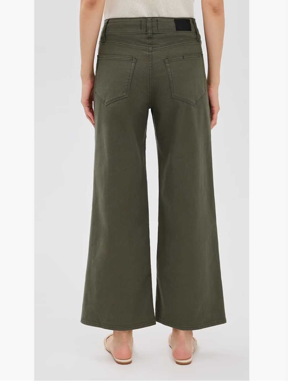 PAIGE Vintage Forester Green Ari Waistband Tie and Stitch Utility Pockets Pant - Picture 4 of 14